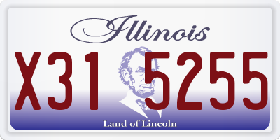 IL license plate X315255