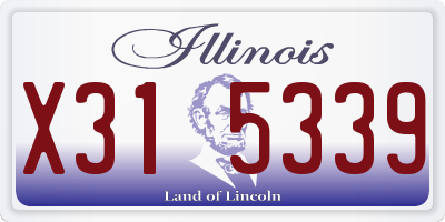 IL license plate X315339