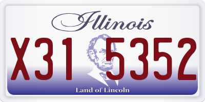 IL license plate X315352