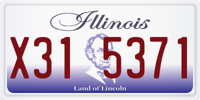 IL license plate X315371