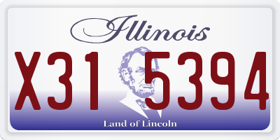 IL license plate X315394