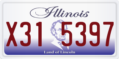 IL license plate X315397