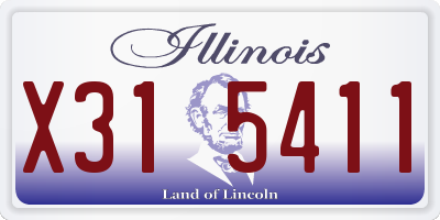 IL license plate X315411