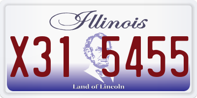 IL license plate X315455