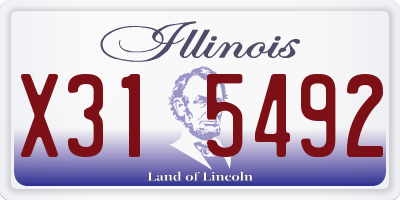 IL license plate X315492