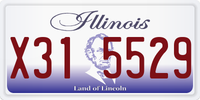 IL license plate X315529