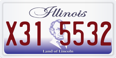 IL license plate X315532