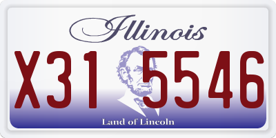 IL license plate X315546