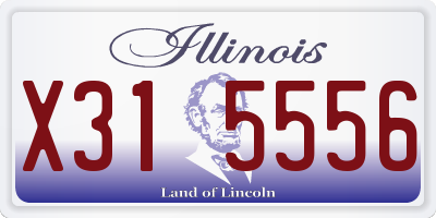 IL license plate X315556