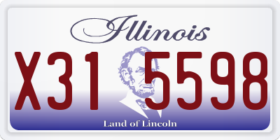 IL license plate X315598