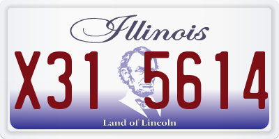IL license plate X315614