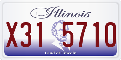 IL license plate X315710