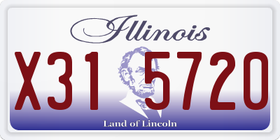 IL license plate X315720