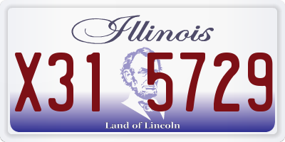 IL license plate X315729