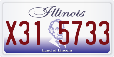 IL license plate X315733