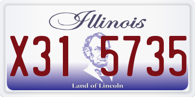 IL license plate X315735