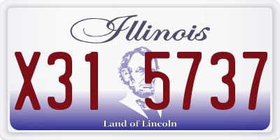 IL license plate X315737