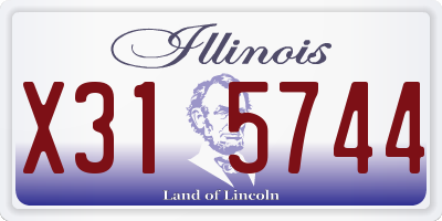 IL license plate X315744