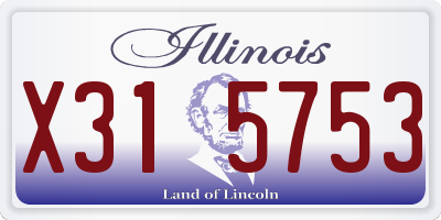 IL license plate X315753