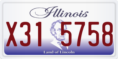 IL license plate X315758