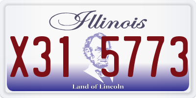 IL license plate X315773