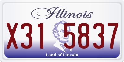 IL license plate X315837
