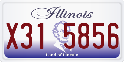 IL license plate X315856