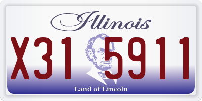 IL license plate X315911