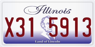 IL license plate X315913