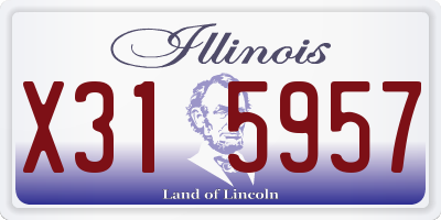 IL license plate X315957