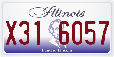 IL license plate X316057