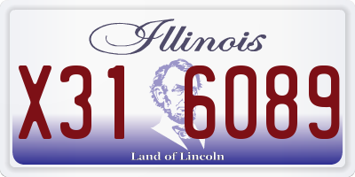 IL license plate X316089