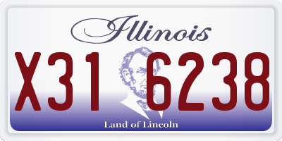 IL license plate X316238