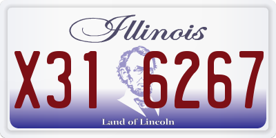 IL license plate X316267