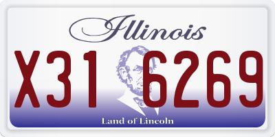 IL license plate X316269