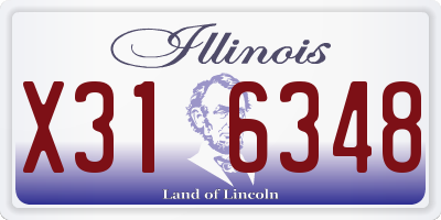 IL license plate X316348