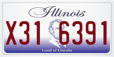 IL license plate X316391