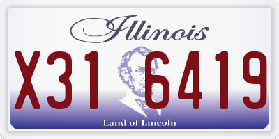 IL license plate X316419