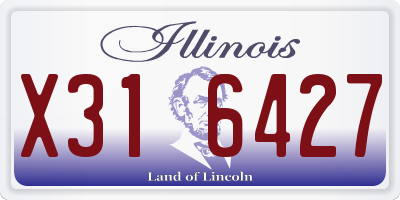 IL license plate X316427