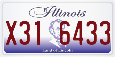IL license plate X316433