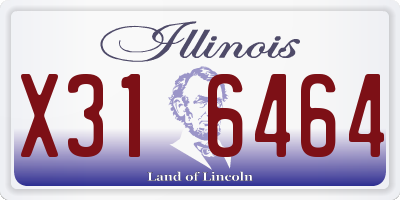 IL license plate X316464