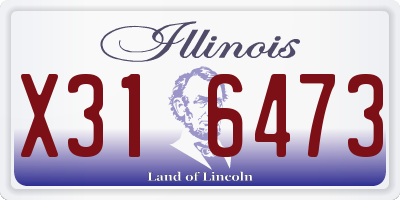IL license plate X316473