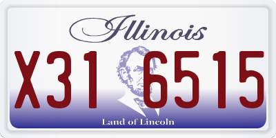 IL license plate X316515