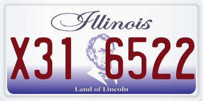 IL license plate X316522