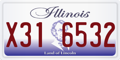 IL license plate X316532