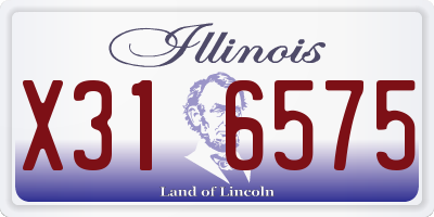 IL license plate X316575