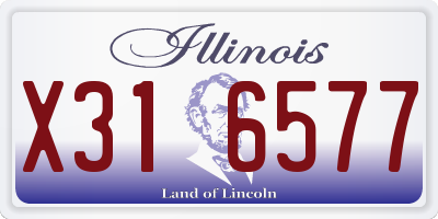 IL license plate X316577