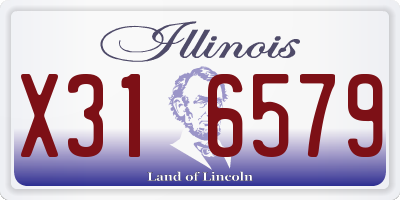 IL license plate X316579