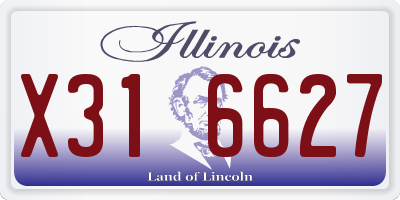 IL license plate X316627