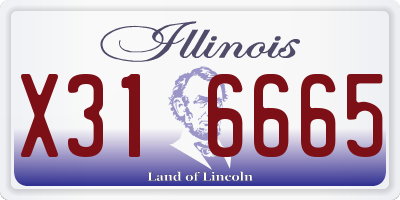 IL license plate X316665